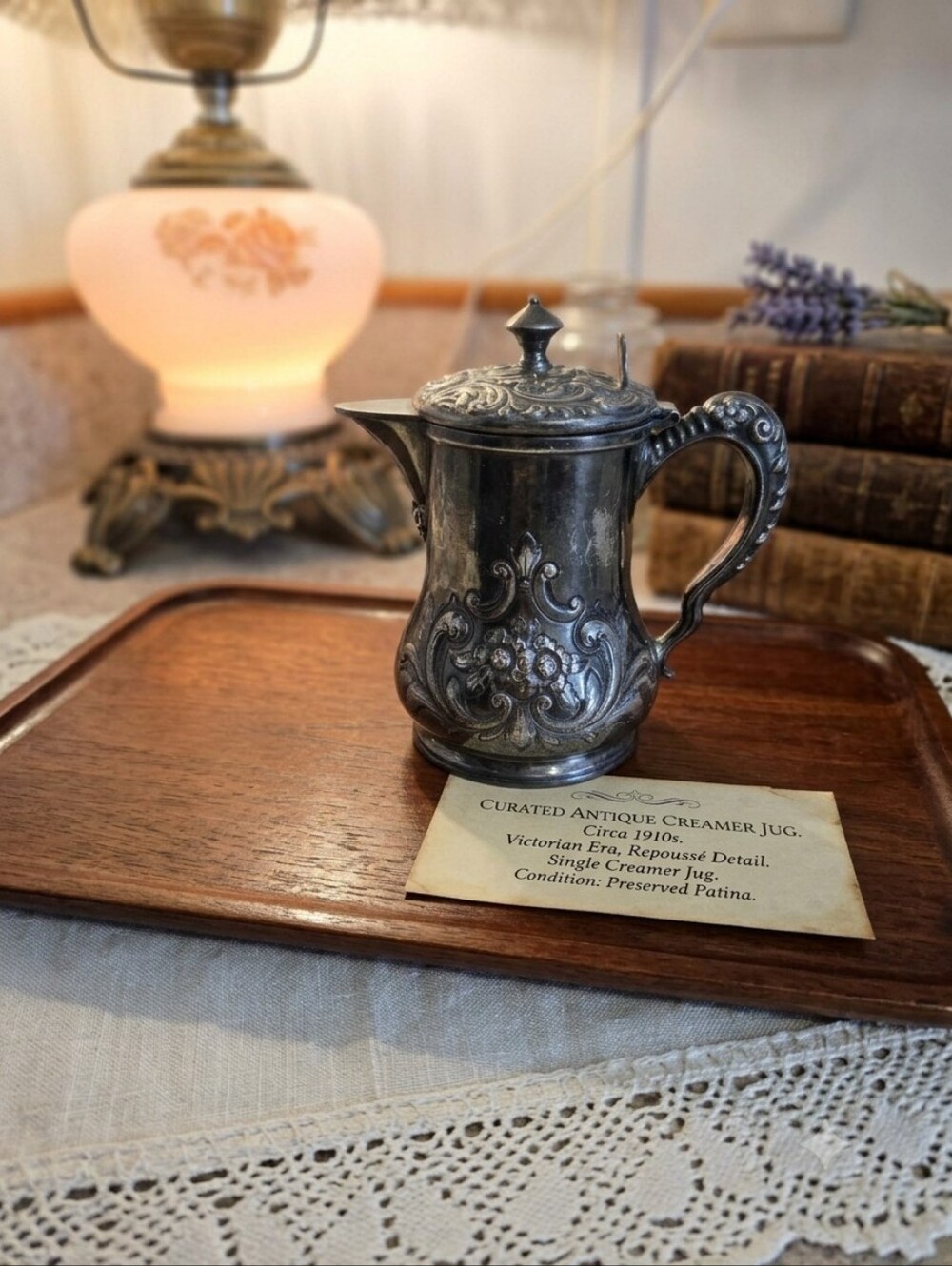 ​Antique Meriden Quadruple Silver Plate Ornate Pitcher | Victorian Repoussé